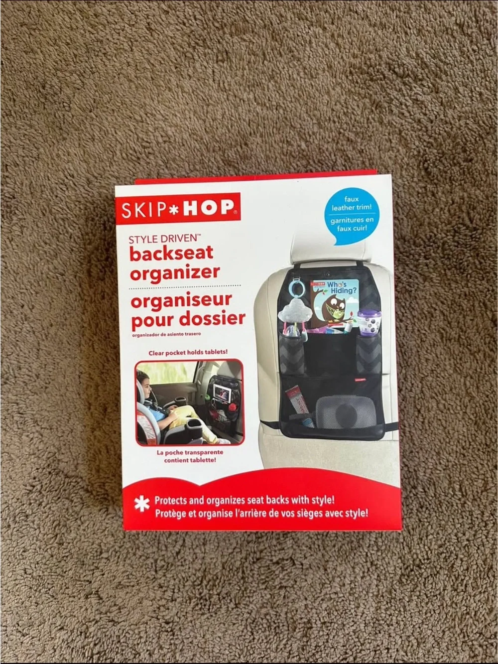 Skip Hop Beige & Black Backseat Organizer - Style Driven